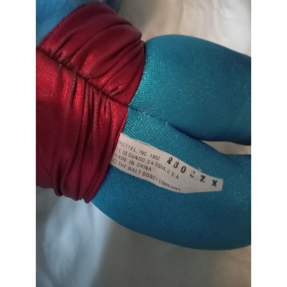 VTG 1992 Mattel Disney Aladdin GENIE Plush Stuffed Doll Toy 16" Posable Arms - Picture 2 of 4